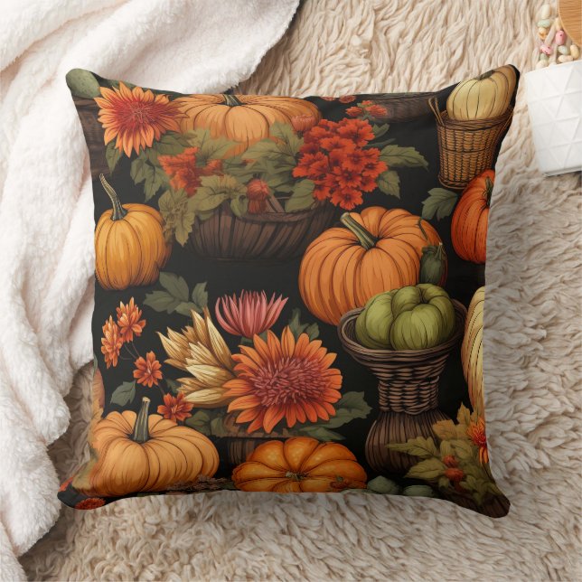 Pumpkin Time, Colours of Autumn, Cushion (Blanket)
