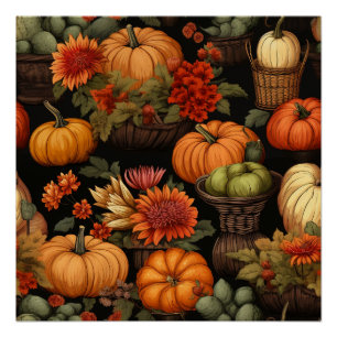 Pumpkin Time, Colours of Autumn, Poster