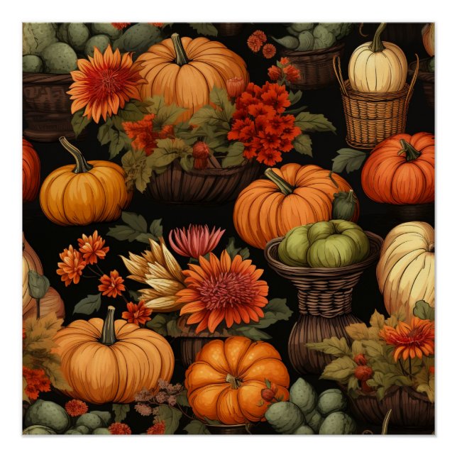 Pumpkin Time, Colours of Autumn, Poster (Front)