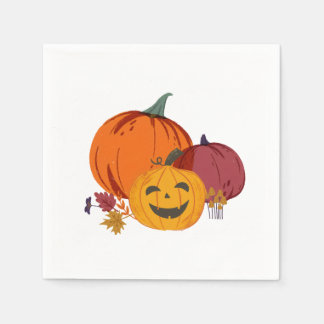 Pumpkin to Talk About Paper Plates Napkin