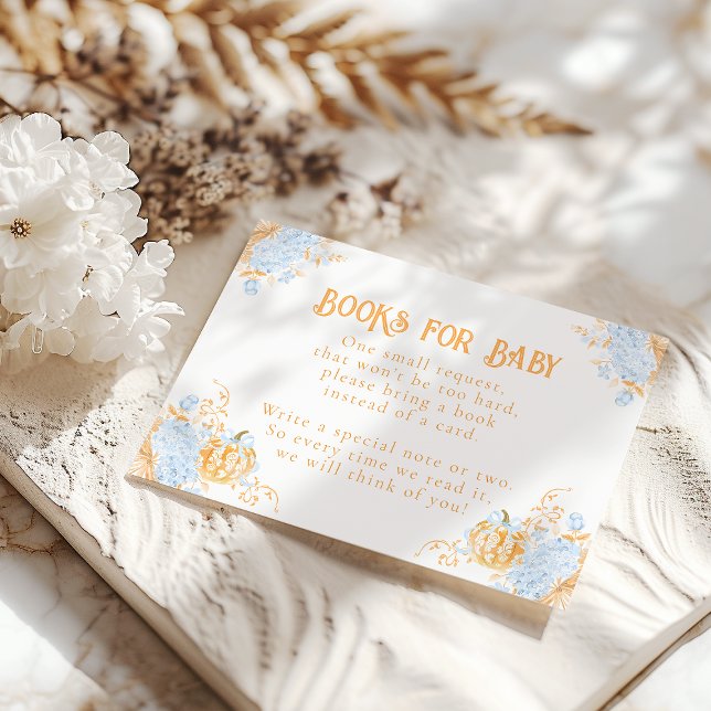 Pumpkin Toile Crest Elegant Boy Baby Shower Enclosure Card (Creator Uploaded)