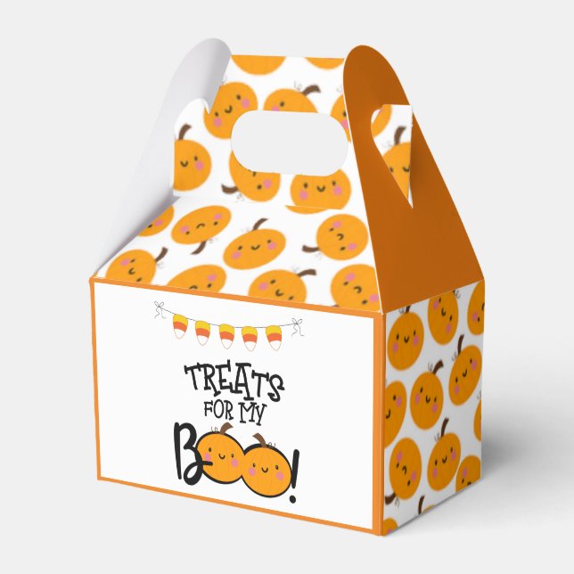 Pumpkin Treats For My Boo Halloween Favour Box (Front Side)