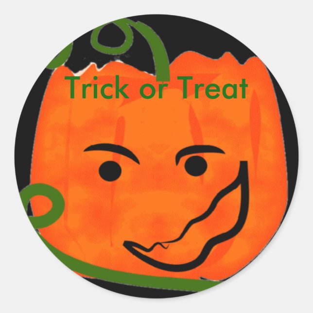 Pumpkin, Trick or Treat, stickers (Front)