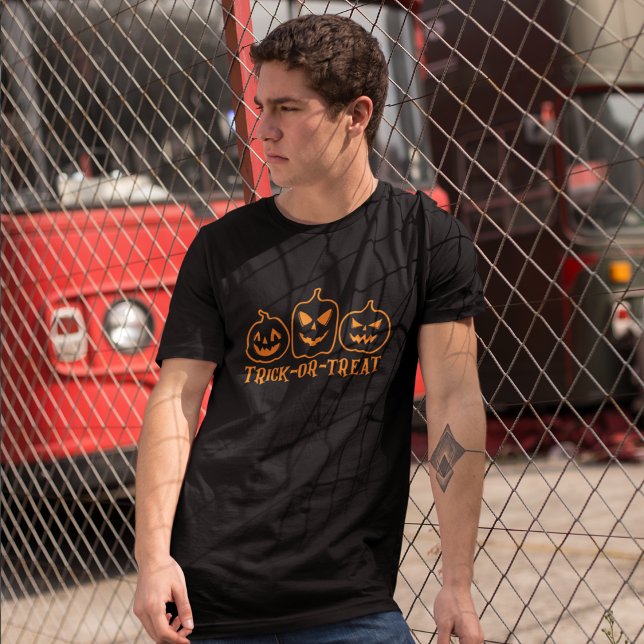 Pumpkin Trio: Classic Trick-or-Treat Tri-Blend Shirt (Creator Uploaded)