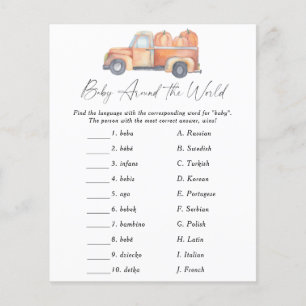Pumpkin truck - Baby around the world game