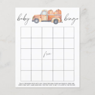 Pumpkin truck - Baby Bingo game