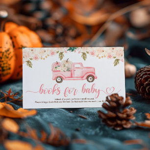 Pumpkin Truck Baby Shower Books For Baby Enclosure Card