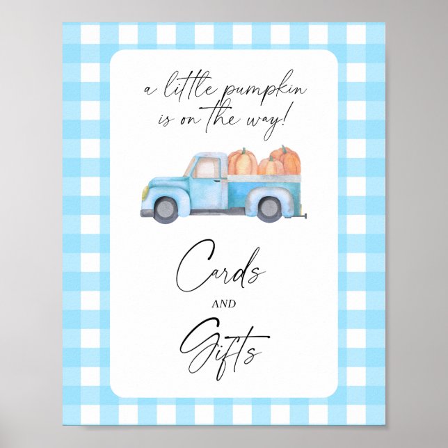 Pumpkin truck - CARDS AND GIFTS Poster (Front)