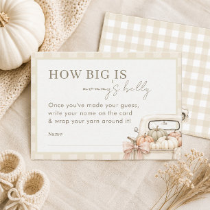 Pumpkin Truck Fall Baby Shower Mummy's Belly Card