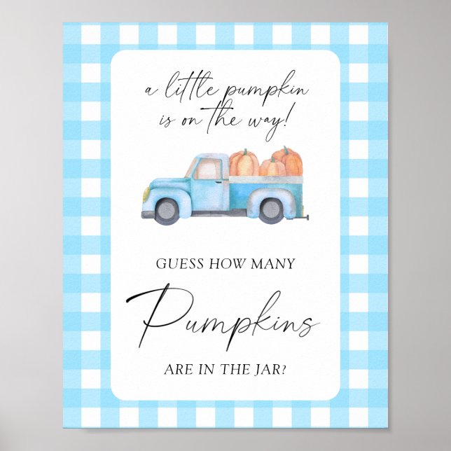 Pumpkin truck - guess how many pumpkins poster (Front)