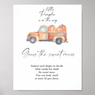 Pumpkin truck - guess the sweet mess poster