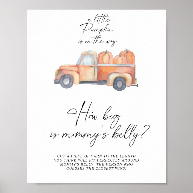 Pumpkin truck - how big is mummy's belly game  poster (Front)
