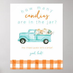 Pumpkin Truck How many Candies Game Poster