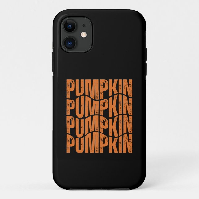 PUMPKIN TYPOGRAPHY GIFT Case-Mate iPhone CASE (Back)