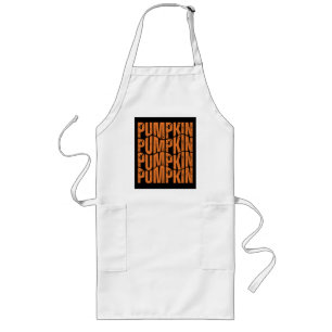 PUMPKIN TYPOGRAPHY GIFT LONG APRON
