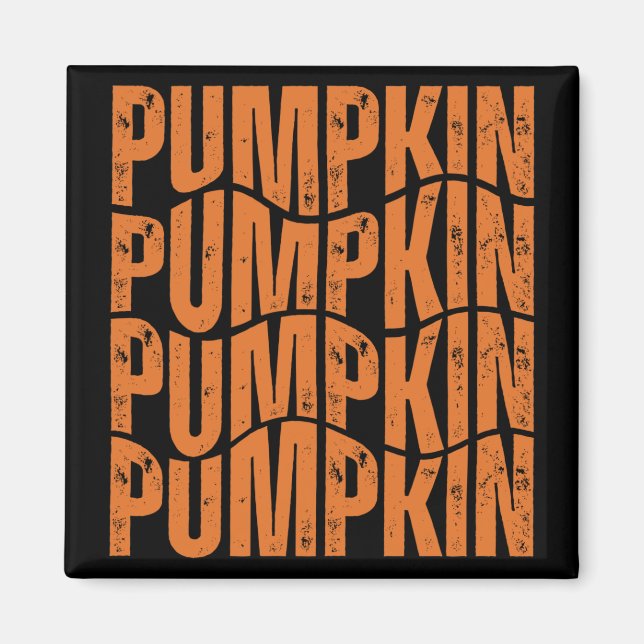 PUMPKIN TYPOGRAPHY GIFT MAGNET (Front)