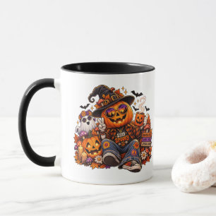 Pumpkin Vibes Halloween Mug Spooky Season Coffee