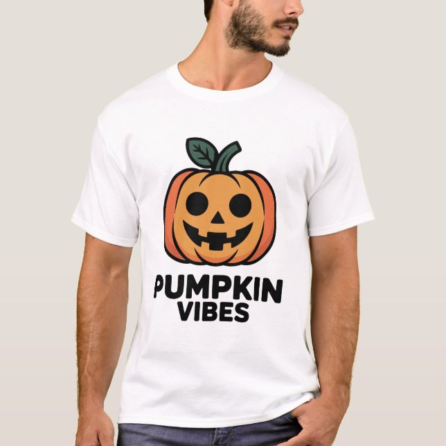 Pumpkin Vibes Halloween T-Shirt (Front)
