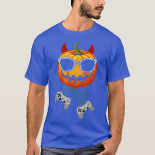 Pumpkin Video Games Halloween Gaming Boys Men nag T-Shirt
