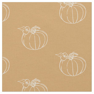 Pumpkin Vine Autumn Fall Thanksgiving design Fabric