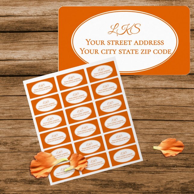 Pumpkin Vines Floral Address Label (Creator Uploaded)