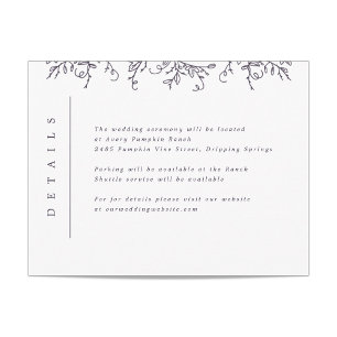 Pumpkin Vines Monogram Wedding Insert