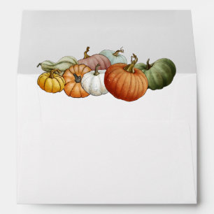 Pumpkin Watercolor Baby Shower Autumn  Envelope