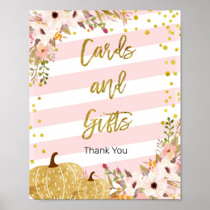 Pumpkin Watercolor Cards and Gifts Sign