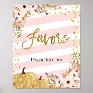 Pumpkin Watercolor Favour Sign