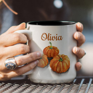 Pumpkin Watercolor Mug