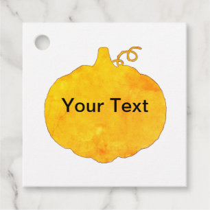 Pumpkin Watercolor Painting Favour Tags
