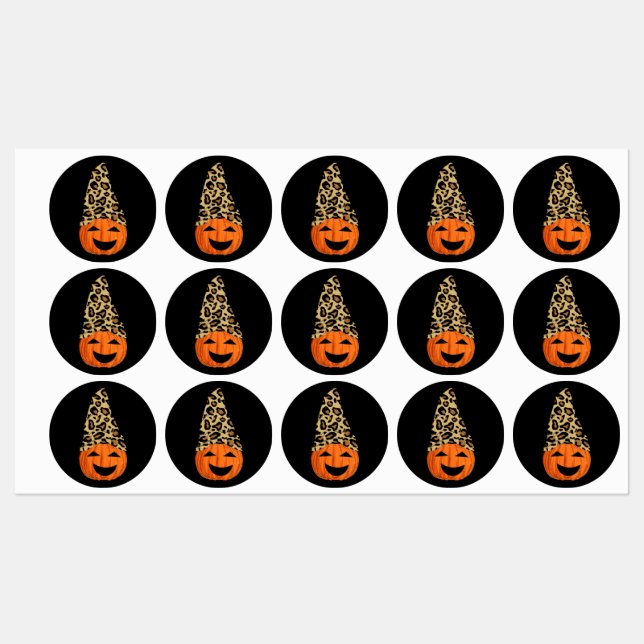 Pumpkin Wearing A Leopard Hat (Sheet)