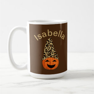 Pumpkin Wearing A Leopard Hat Coffee Mug