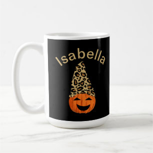 Pumpkin Wearing A Leopard Hat Coffee Mug