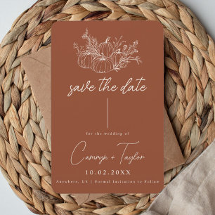 Pumpkin Wedding Save The Date Magnet