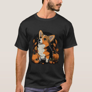 Pumpkin Welsh Corgi Costume On Welsh Corgi Hallowe T-Shirt