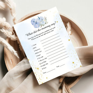 Pumpkin What did the mummy say Baby shower game