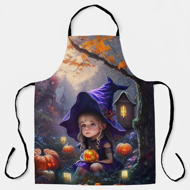 pumpkin/whimsical/Halloween/cartoon Apron (Front)