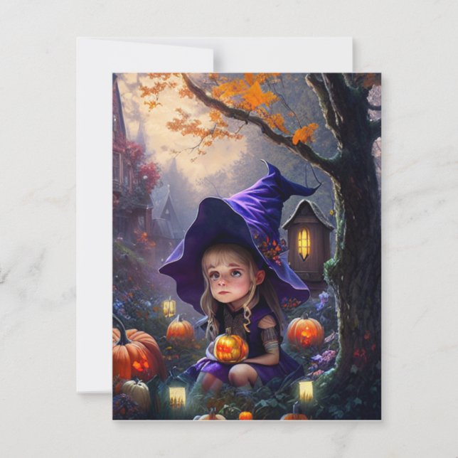 pumpkin/whimsical/Halloween/cartoon Card (Front)