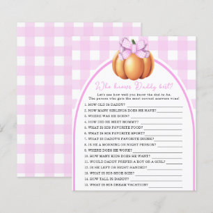 Pumpkin - Who knows daddy best game baby shower