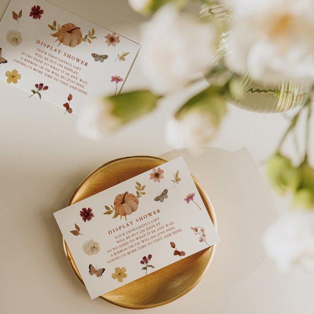 Pumpkin Wildflower Display Shower Enclosure Card (Creator Uploaded)