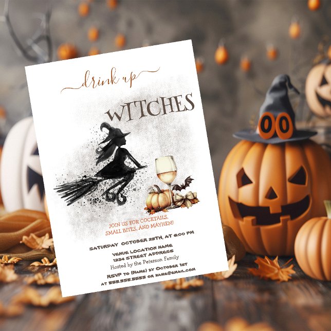 Pumpkin Wine Glass Halloween Invitation (Creator Uploaded)