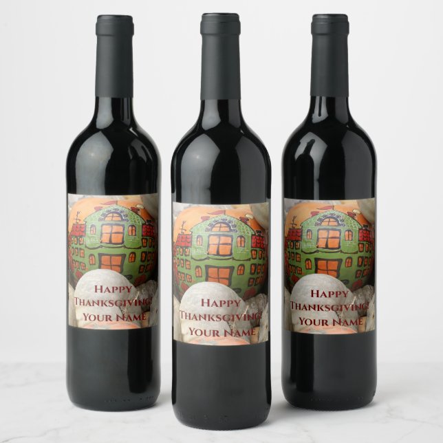 Pumpkin Wine Label (Bottles)