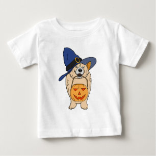Pumpkin Witch Dog Baby T-Shirt