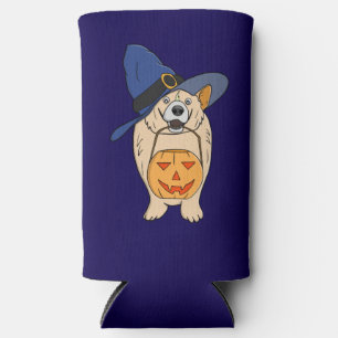 Pumpkin Witch Dog Seltzer Can Cooler