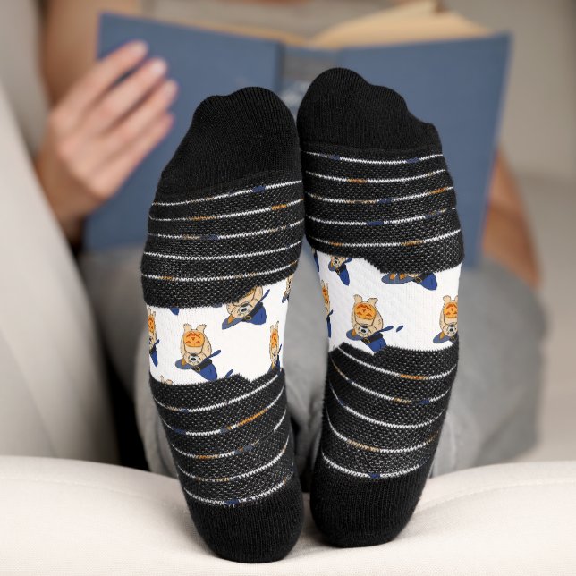 Pumpkin Witch Dog Socks (Bottom)