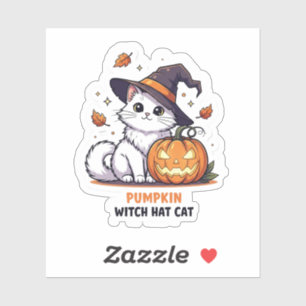 Pumpkin Witch Hat Cat – Cute Halloween