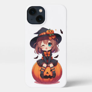 Pumpkin witch iPhone 13 case