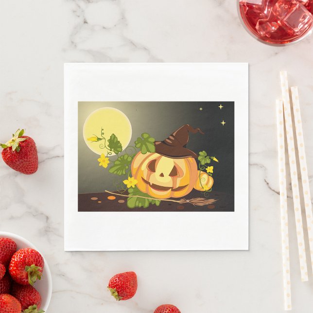 Pumpkin Witch Paper Napkins (Creator Uploaded)