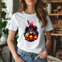 Pumpkin witch t-shirt
